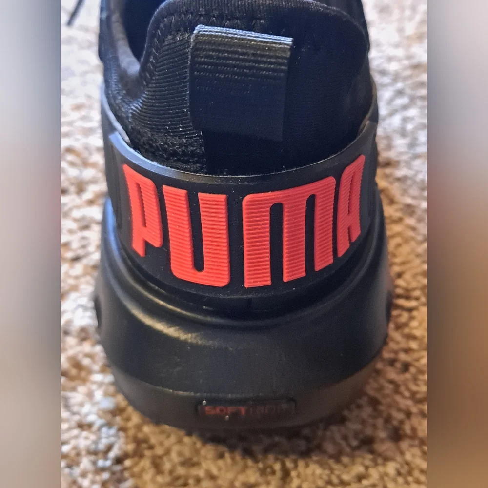 PUMA SoftRide Carson Fresh Men's Black and Red Shoes Size 13